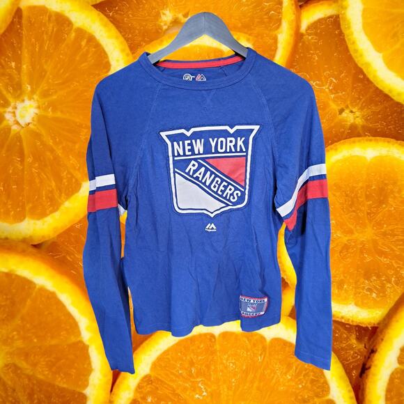 Majestic NHL New York Rangers Long Sleeve Tee Size Small - Picture 1 of 7